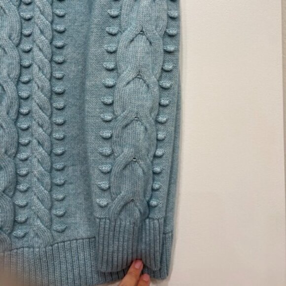 Loft Plus Blue Cable-Knit Sweater - 16W/18W - Like New - Picture 5 of 5